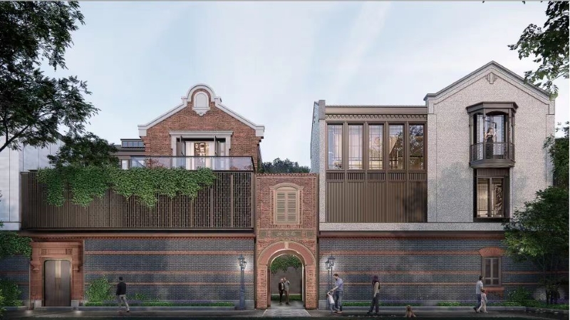老城厢建筑效果图。图源：上海黄浦公众号（2024年4月）